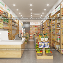 Thiết kế cửa hàng hoa quả, bánh kẹo nhập khẩu KA Mart